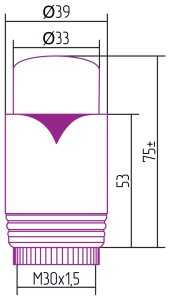 Термостатическая головка для автоматического терморегулятора Белый 12-1308-0002