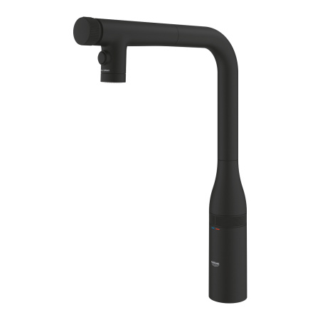 Смеситель для кухни с выдвижным изливом Grohe Essence SmartControl 31892KF0 фантомный черный