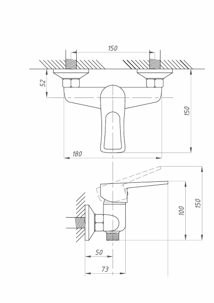 Смеситель для душа ПСМ-Профсан ДУШ PSM-509-017