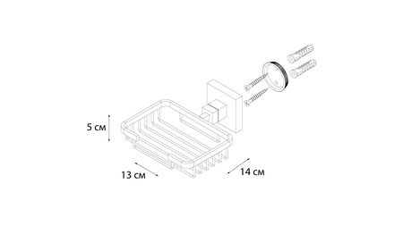 Мыльница FIXSEN Metra решетка FX-11109