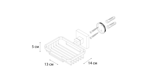 Мыльница FIXSEN Metra решетка FX-11109