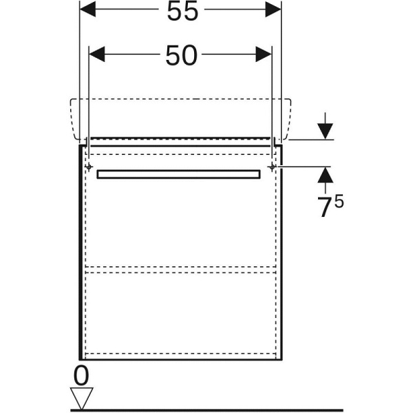 Тумба под раковину Geberit Renova Nr.1 Comprimo 862060000