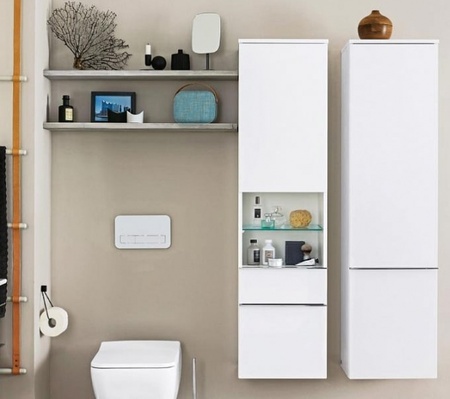 Шкаф-пенал, белый, левый, Villeroy & Boch Venticello A95104E8