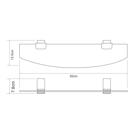 Полка стеклянная WasserKRAFT Abens K-3224
