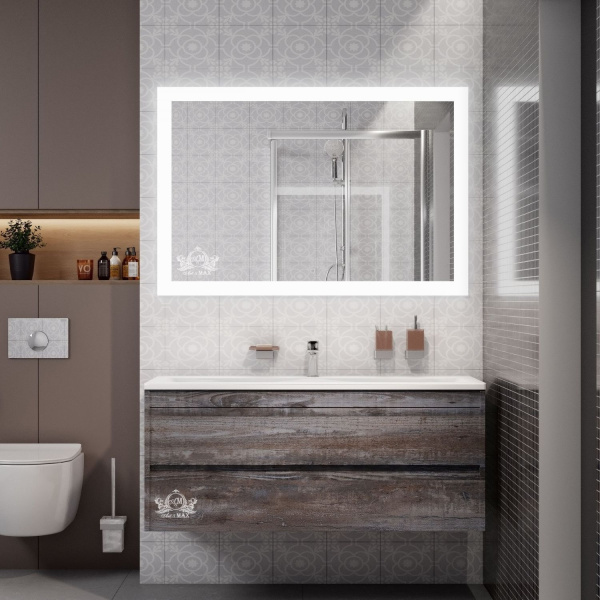 Зеркало с подсветкой и функцией антизапотевания Art&Max SOLI AM-Sol-1200-800-DS-F-H