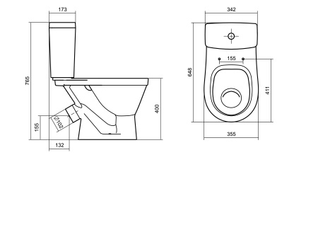 Унитаз напольный  Santek Уно  1WH501613 (1.WH50.1.613)