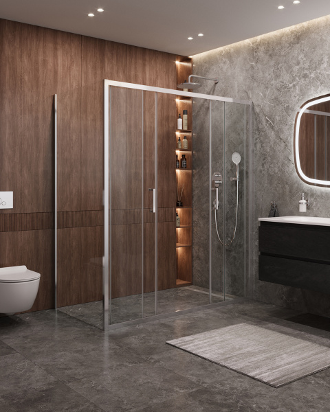 Душевой уголок (180х90) CEZARES MOLVENO MOLVENO-AH-2/1-180/90-C-Cr-IV