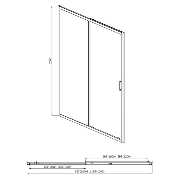 Душевая дверь Aquatek 120 AQNAA6121-120