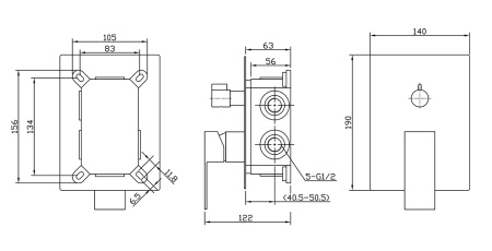Смеситель для душа BelBagno ROMANO ROM-VDI-CRM