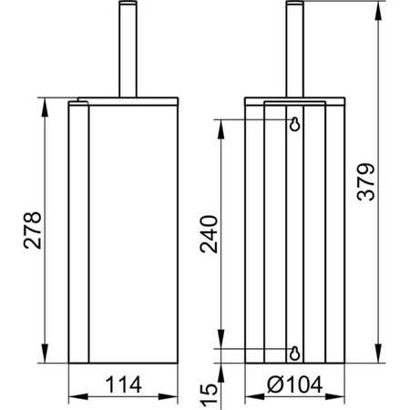 Ёршик для унитаза Keuco Plan 14964010100