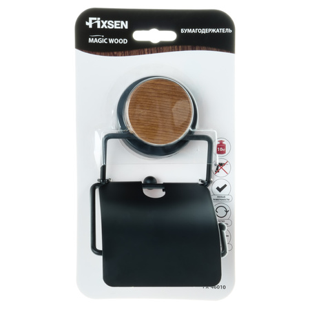 Бумагодержатель Fixsen с крышкой MAGIC WOOD FX-46010
