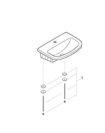 Накладная раковина (55x42) Grohe  Bau Ceramic 39422 000 (39422000)