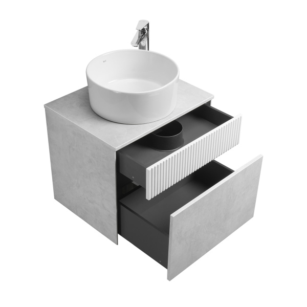 Тумба с раковиной Aquaton Марбл 60 слэйт 1A2761K2MH4C0