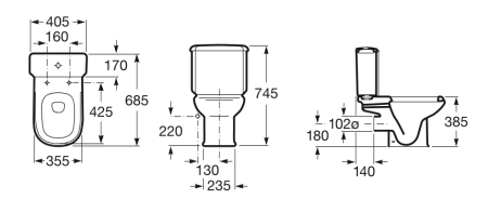 Бачок Roca Dama Retro 341325000