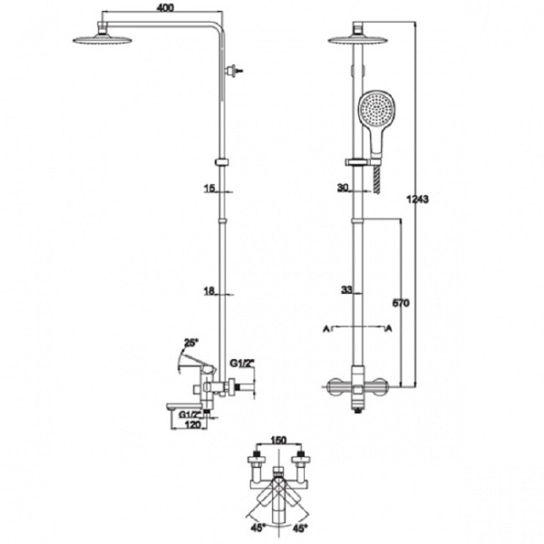 Душевая система KAISER  Sonat (35182)