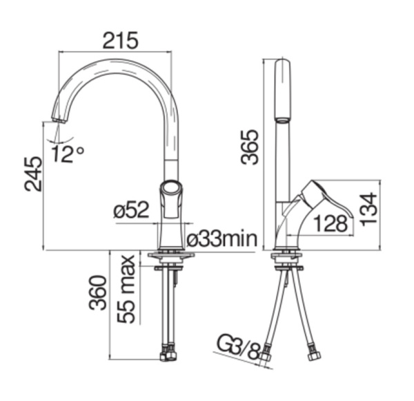 Смеситель для кухни NOBILI Sofi SI98113CR