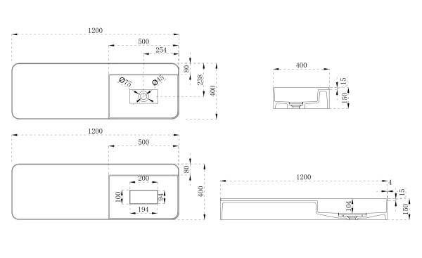 Раковина подвесная Abber Stein AS2627-1.2, искусственный мрамор, белая