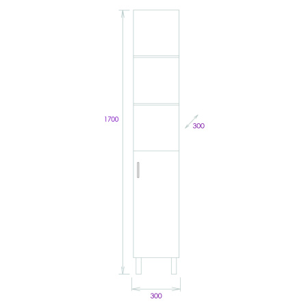 Пенал напольный Onika Тимбер 30 403067