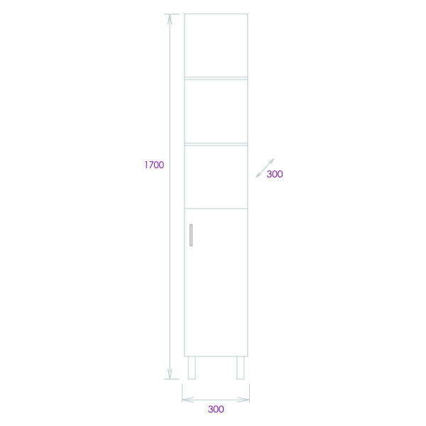Пенал напольный Onika Тимбер 30 403067