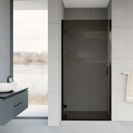 Душевая дверь Vincea Flex VDP-1F900CGB, (90х200) черный, стекло тонированное