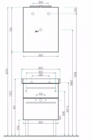 Зеркальный шкаф с подсветкой Villeroy&Boch 2DAY2 A43810E4
