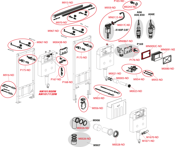 Система инсталляции для подвесного унитаза Alcaplast AM102/850