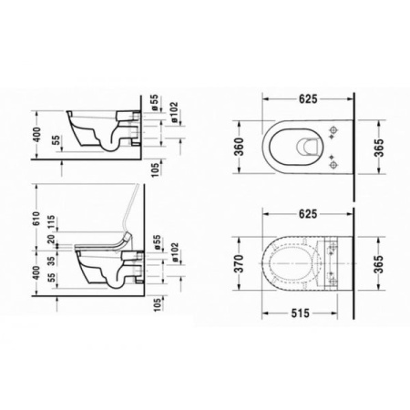 Унитаз подвесной Duravit 2544590000