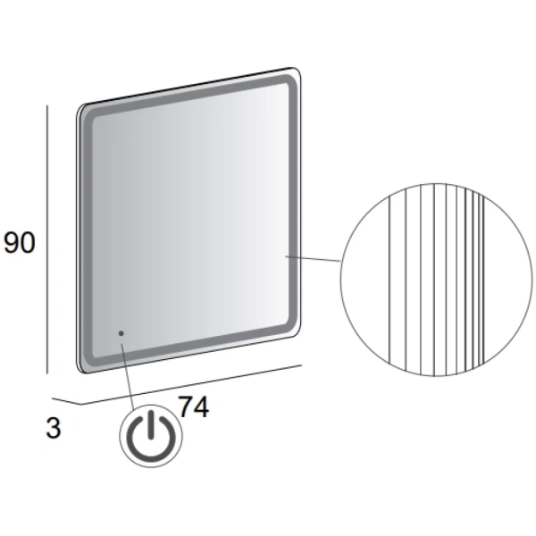 Зеркало (74х90) Cezares 44998