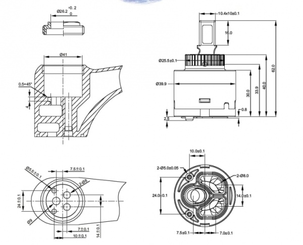 Картридж керамический OLIVE’S OL 40D-1BL