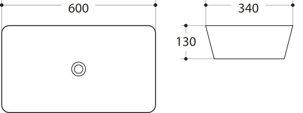 Раковина керамическая накладная (60x34) Art&Max AM-7090-B белый