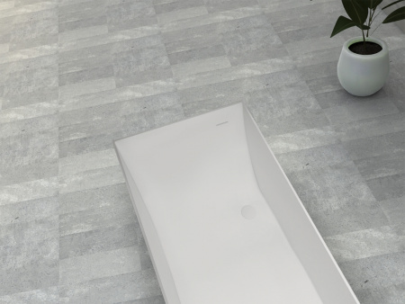 Ванна из искусственного камня (170х72)  ABBER Stein AS9640-1.7 белая матовая