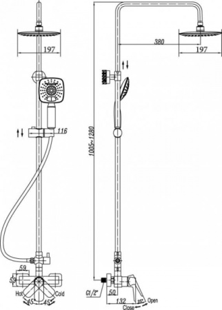 Душевая система Cezares Giubileo GIUBILEO-CD-01