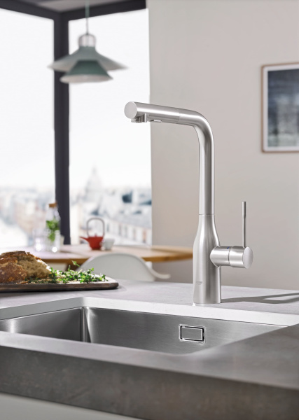 Смеситель однорычажный для кухни Grohe Essence New 30270 DC0 (30270DC0) суперсталь