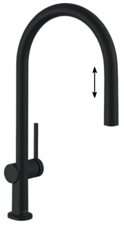 Кухонный смеситель Hansgrohe Talis 72803670, черный матовый