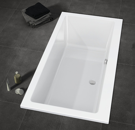 Ванна акриловая RIHO Lusso Wall (180x80) B158001005 без гидромассажа