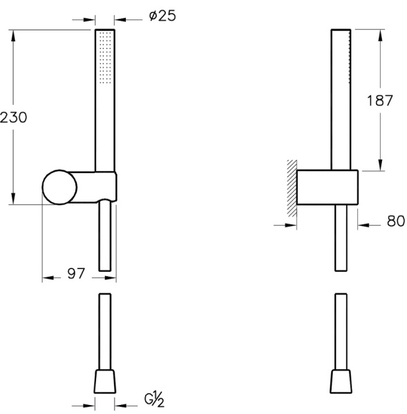 Душевая система Vitra Origin A49286EXP, хром