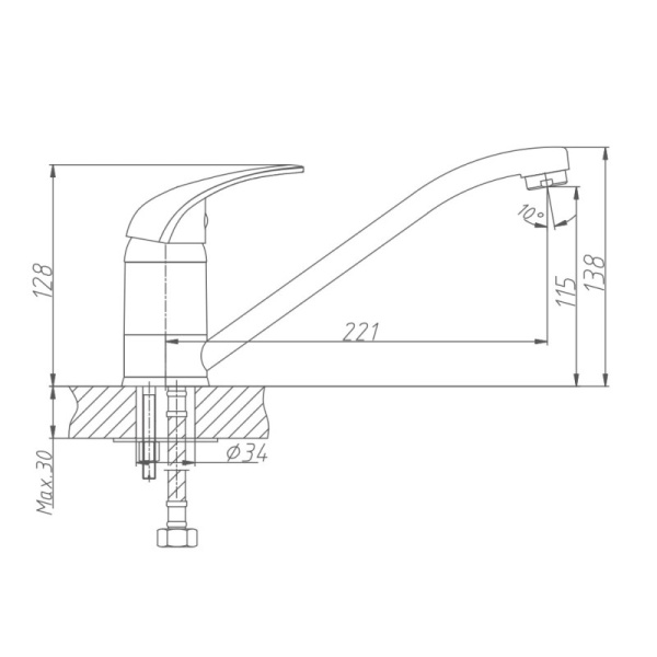 Смеситель для кухни Haiba HB4203