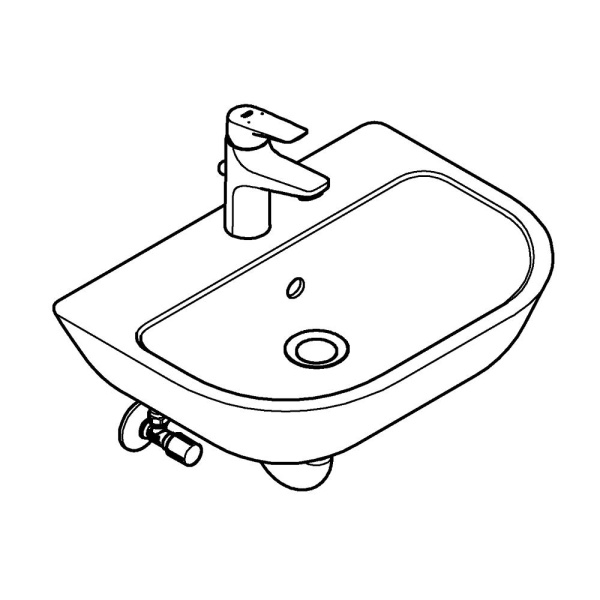 Раковина подвесная со смесителем (60x45) Grohe Bau Ceramic 39644 000 (39644000)