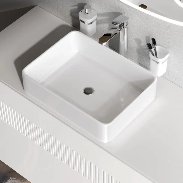 Раковина накладная (50х37) Am.Pm Func M8FWCC10500WG белый