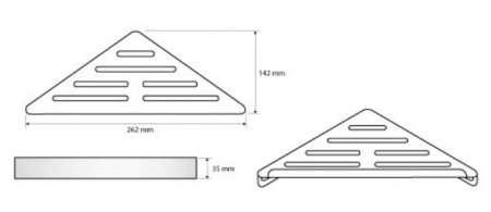 Мыльница Bemeta Cytro 102308261 угловая