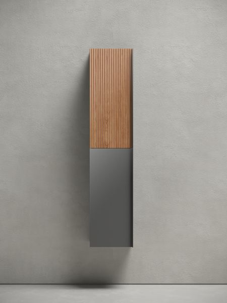 Шкаф-пенал Sancos  Delta PDL35GR дуб красный/графит