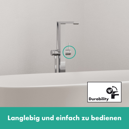 Смеситель для ванны напольный Hansgrohe Tecturis E 73445000 хром