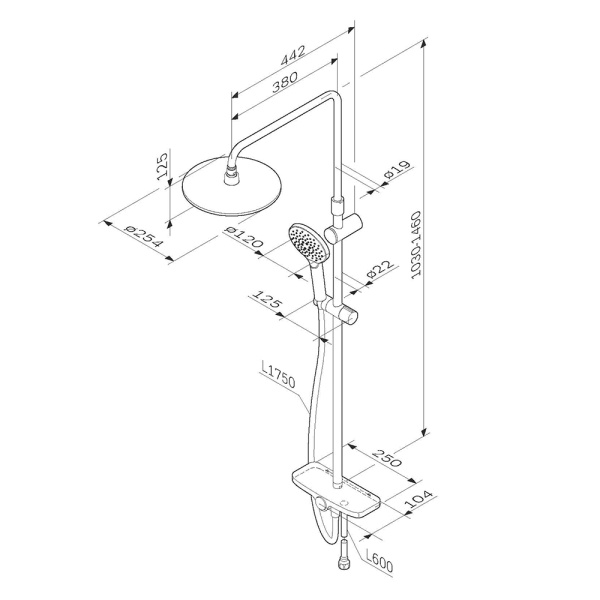 Душевая система Am.Pm Like F0780200