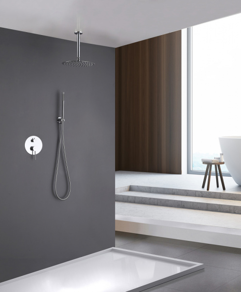 Душевой комплект ABBER Emotion AF8821 скрытого монтажа без излива, хром