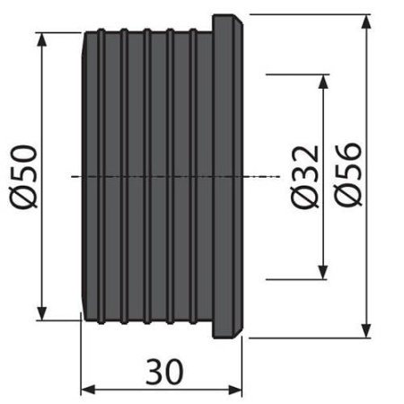 Гофрированная прокладка AlcaPlast Z0004-ND