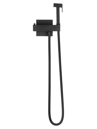 Смеситель с гигиеническим душем и термостатом встраиваемый WONZON & WOGHAND, черный матовый WW-88819903-MB
