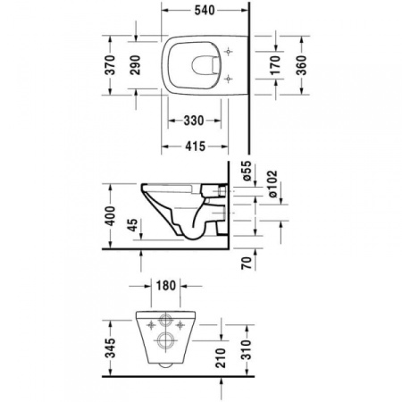 Унитаз подвесной Duravit 45520900A1