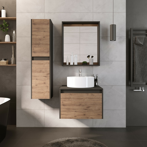 Тумба подвесная Grossman СМАРТ-60 см  106009 веллигтон/графит