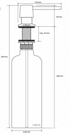 Встроенный дозатор для жидкого мыла 152109143