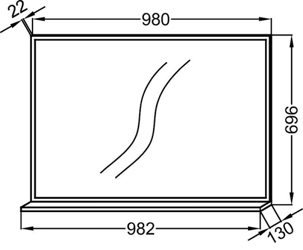 Зеркало Jacob Delafon Vivienne 100 EB1598-E52